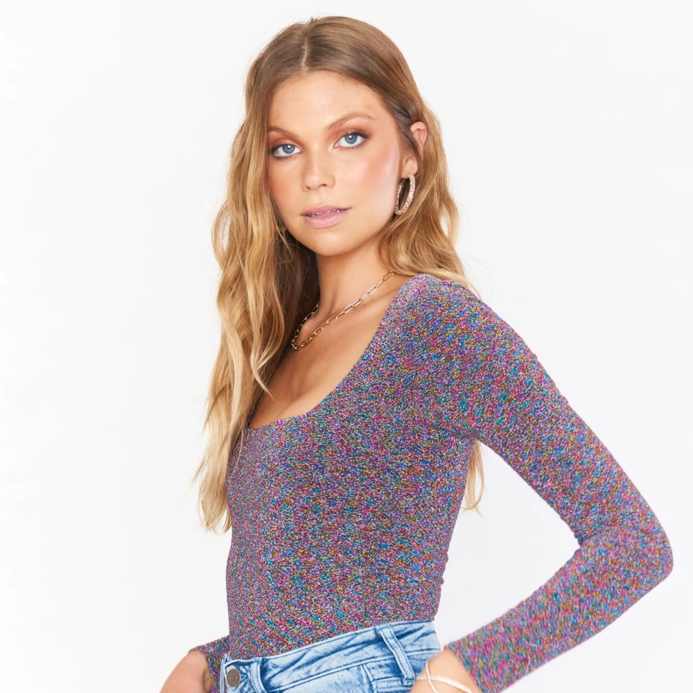 Show me your mumu body suit XS in Rainbow Shimmy